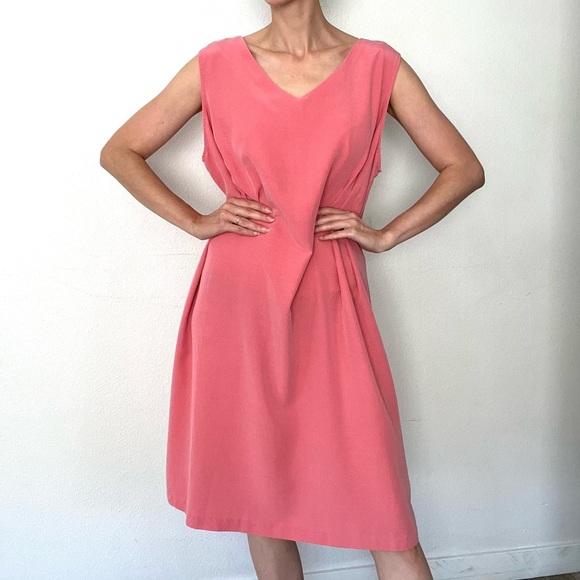 DRESS BARN Salmon Sleeveless Flowy Maxi Dress - Picture 6 of 7